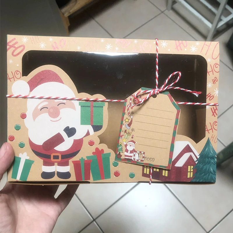 Подарочная коробка из крафтовой бумаги 3/6/9 шт