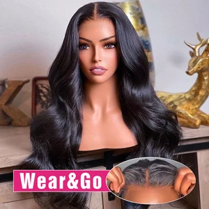 Glueless Wig Human Hair Ready To Wear And Go Preplucked Wigs Brazilian Body Wave HD Lace Closure Human Hair Wig On Sale Pre Cut