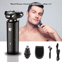 3 in 1 mens electric shaver trimmer for men electric razor water proof beard trimmer fast charging mustache trimmer cordles