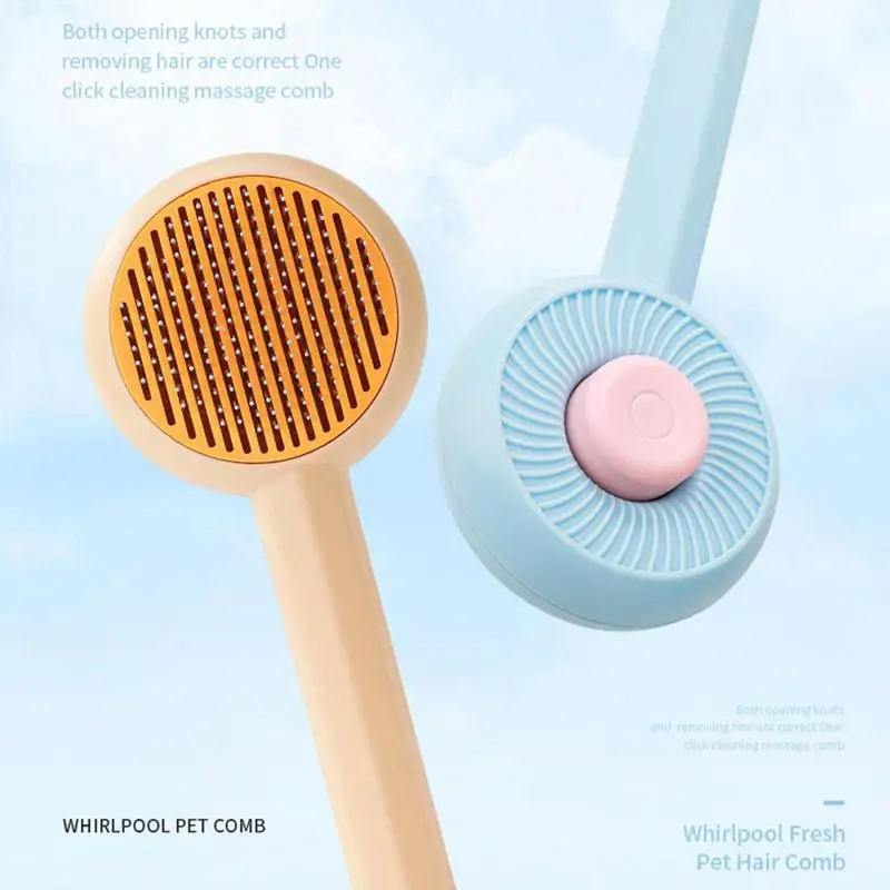 

Cat Grooming Brush Dog Self-cleaning Comb For Hair Shedding Massage For Long Or Short Haired Pets Grooming With Release Button