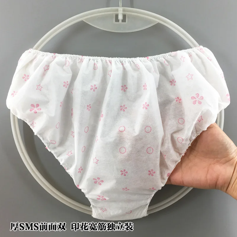 100pcs Wholesale non-woven women's underwear disposable travel disposable individual packaging diapers sauna club underwear