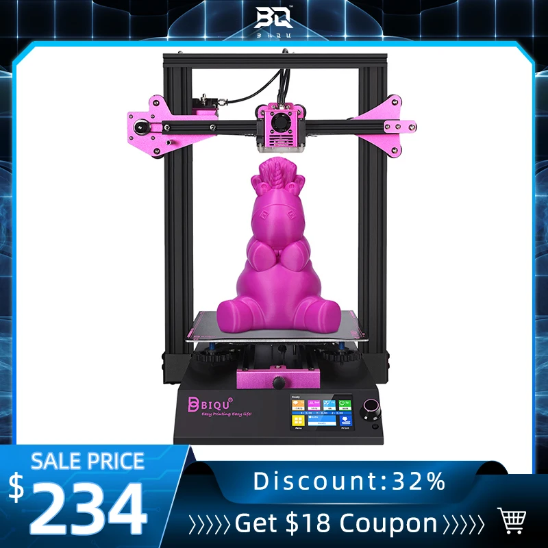 

3D принтер BIQU B1, сенсорный экран 3,5 дюйма, 32-битная материнская плата, высокая точность, функция возобновления сбоя питания