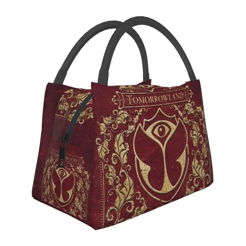 

Tomorrowland Electronic Dance Festival Insulated Lunch Bags for Women Portable Thermal Cooler Food Lunch Box Work Travel