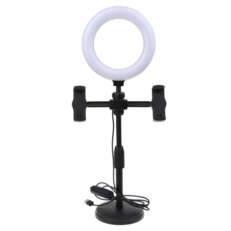 

6.3 Inch Desk Selfie Light with Moible Phone Holder 3-Light Modes LED Ringlight