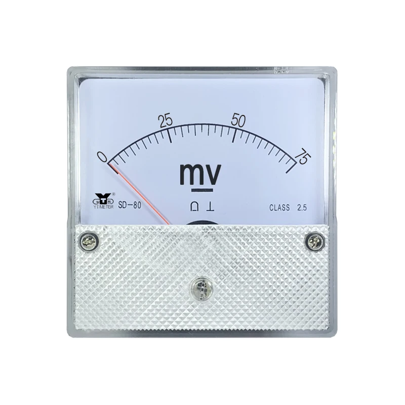 SD80 милливольтметр постоянного тока 75 мВ 100 200 300 500 указательный вольтметр dh80 65