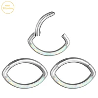 g23 titanium earrings 16g opal high section clickers nose septum nose rings eye type auricular cartilage tragus piercing jewelry