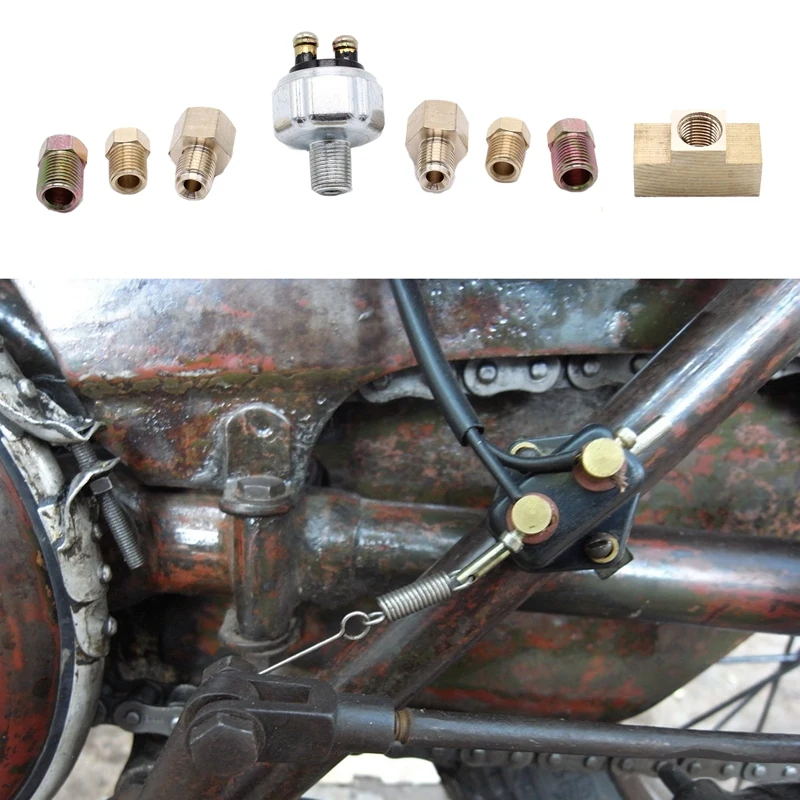 

Hydraulic Brake Light Switch Kit In Line Universal Metal For Car Modification