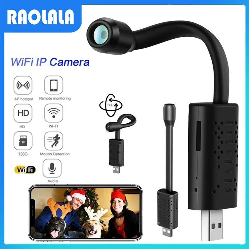 

1080P Mini USB wifi camera U22 HD night vision With CATRNENE Detection Camera Holder