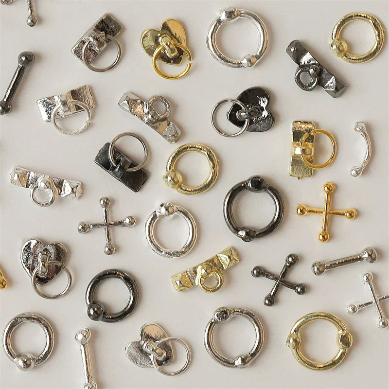 

30Pcs Free Shipping Metal Cross Nail Art Charms Jewelry Glitter Gold Silver X Lion Head Nail Prats Retro Alloy Decorat For Nails
