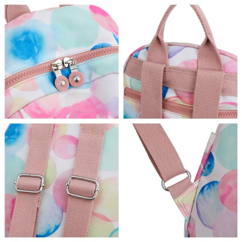 Women's Fashion Trend Backpacks Soft Oxford Printing Knapsack Female Light Large-capacity Multi-Function School Commute Rucksack