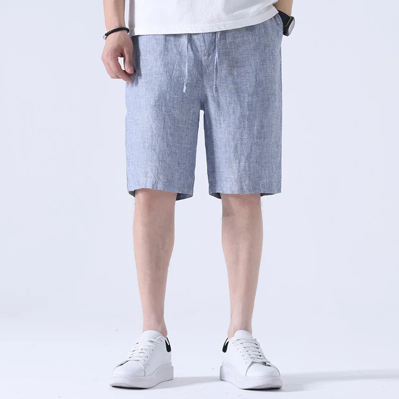 

Linen Leisure Shorts Loose Straight Summer Thin Sports Outerwear Beach Fifth Pants Men's Fashion
