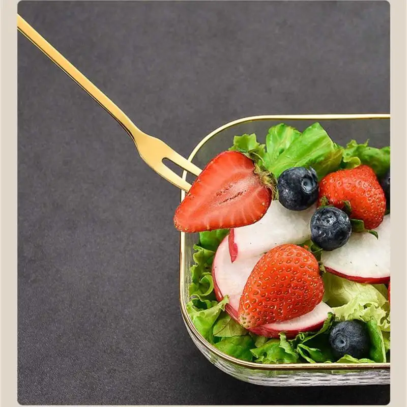 

Stainless Steel Fruit Fork Cherry Blossom Moon Cake Two Teeth Fork Bento Accessories Cafeteria Home Party Dessert Fork Tableware