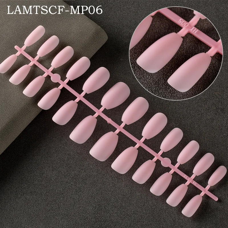 

24PC Wearable False Nails For Nail Extension Matte Frosted Solid Color Fake Nails Short Ballet Fake Nails For Nail Art Nails DIY