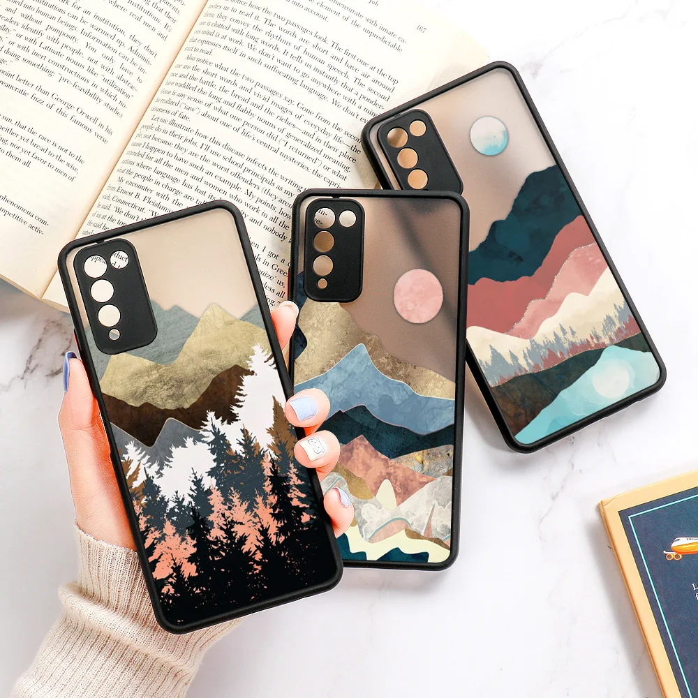 

Honor 8X Case For Huawei P30 Lite P40 Pro Case For Honor 50 Pro SE 10i 9a 10X Lite 30 20 P50 Funda P Smart 2021 Cover Mountain