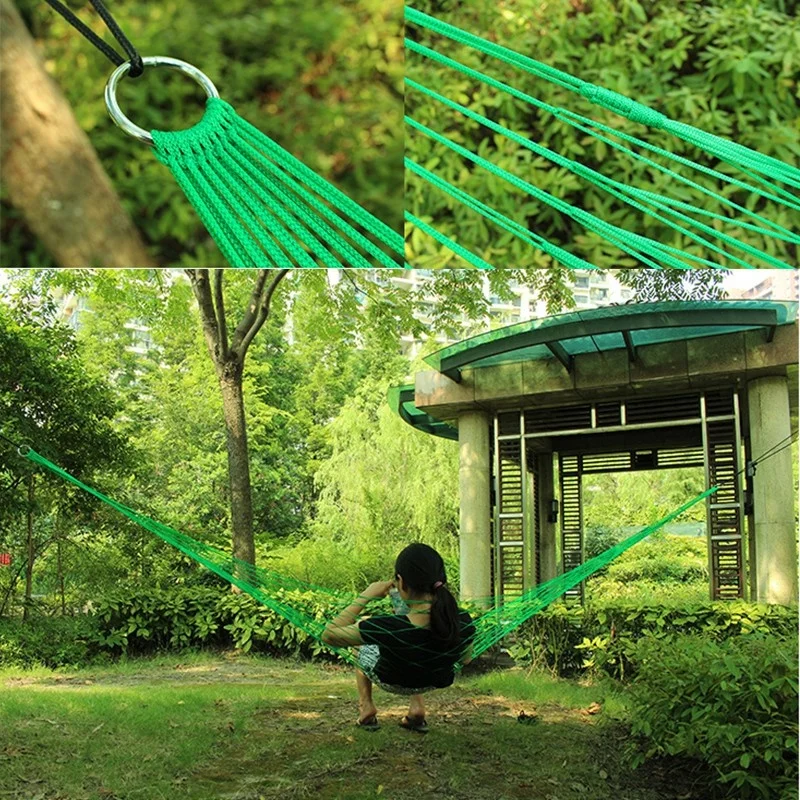 Уличные туристические сетчатые веревочные гамаки портативные нейлоновые качели