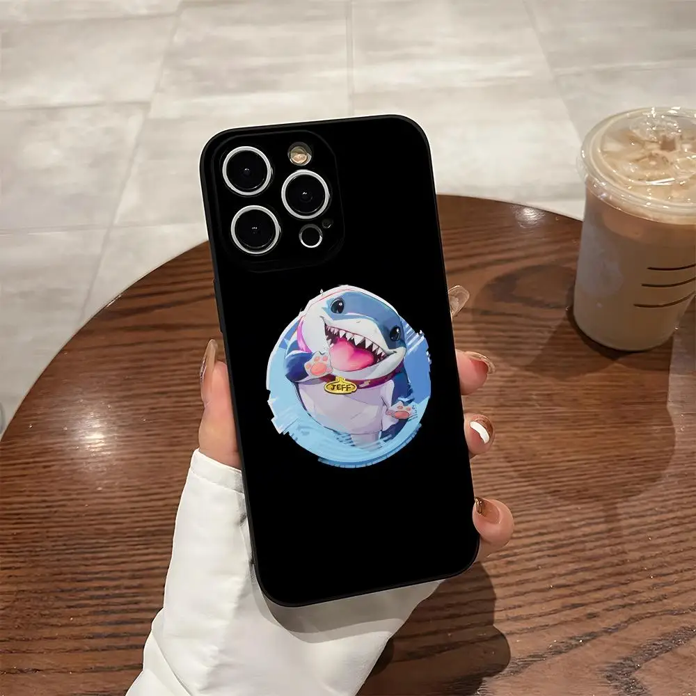 Фото Чехол для телефона Jeff The Land Shark для IPhone 17 Ari 16 E Pro Max 15 14 13 Mini 12 Pro 11 Max Plus, черный мягкий корпус №1