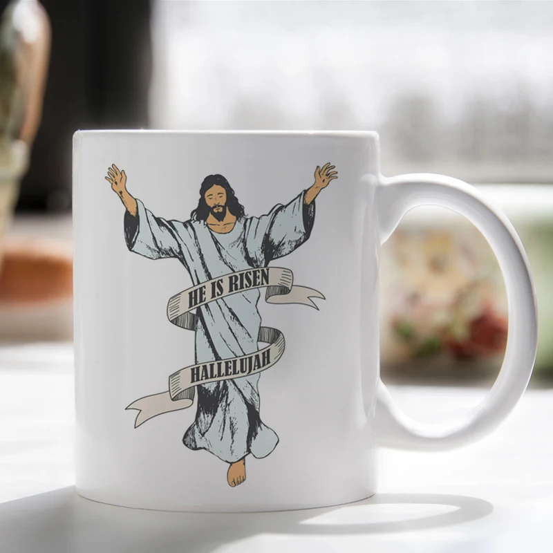 

Кружка «он Райзен», илилюджа, Пасхальная кофейная чашка, подарок для матери с Иисусом, христианским крестом