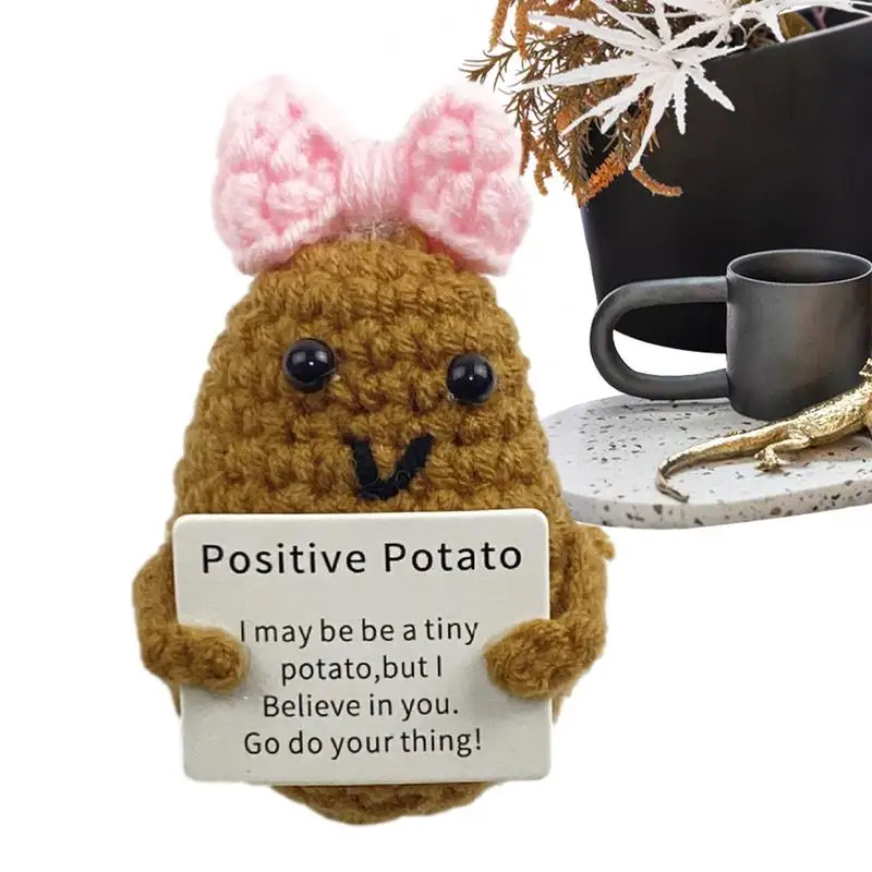 

Вязаная крючком плюшевая игрушка ручной работы с вдохновляющей картой прочные вязаные крючком мягкие животные эмоциональная поддержка