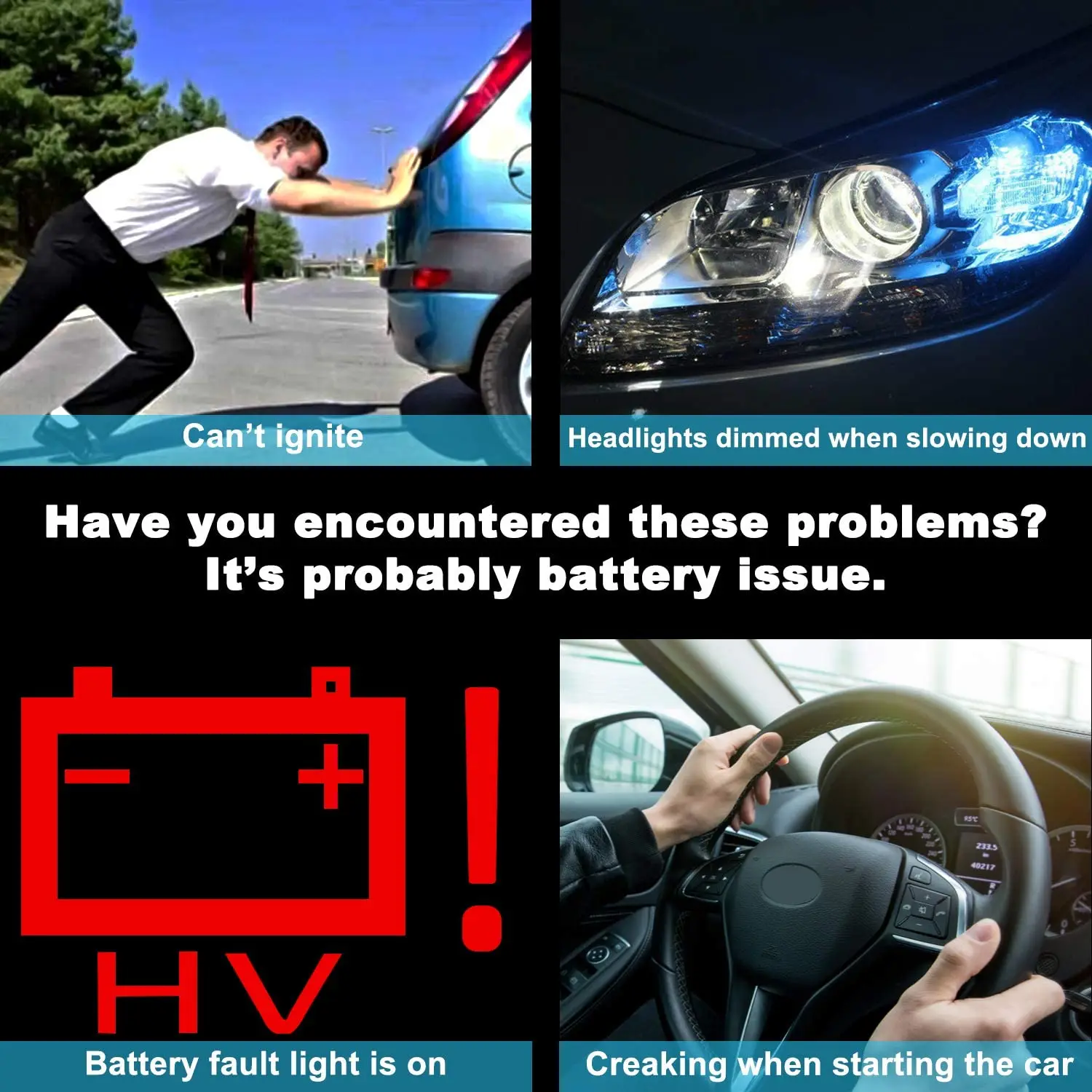 Тестер аккумулятора Ancel BM410 диагностический прибор для запуска переменного тока