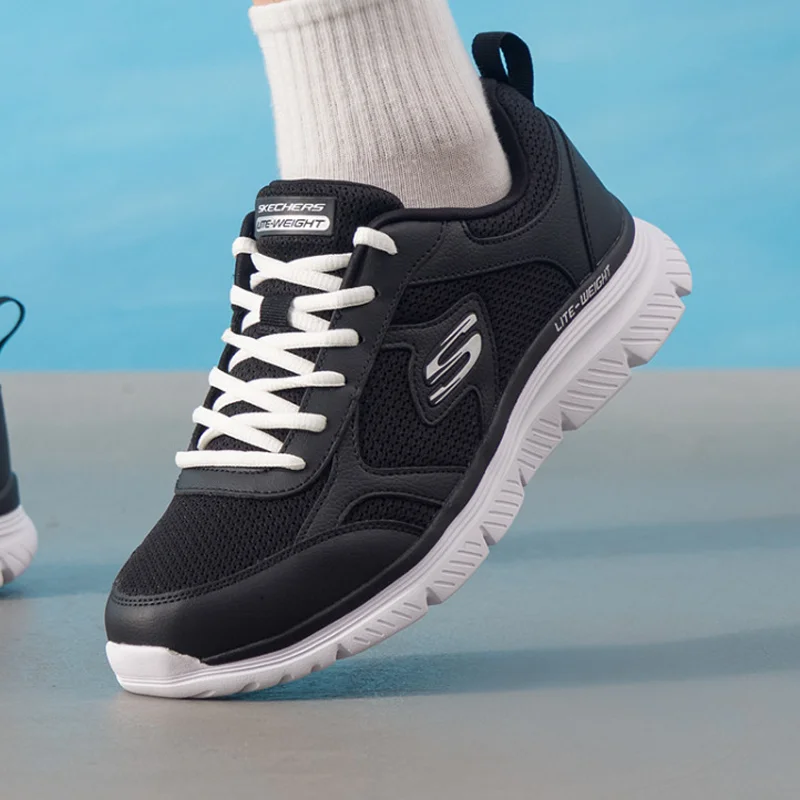 Фото Мужские кроссовки Skechers Mid-Top для бега с амортизацией и отскоком, для тренировок на открытом воздухе, модель 220920C-BBK, новейшая модель №1