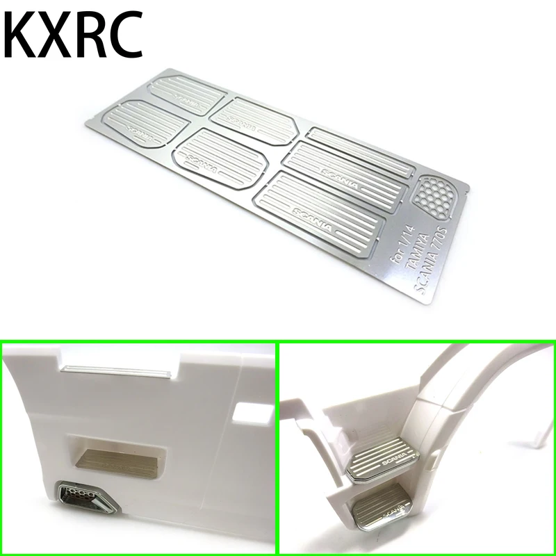

KXRC Metal Cab Pedals Decorate Accessories for 1/14 Tamiya RC Truck Trailer Tipper Scania 770S 56368 DIY Car Upgrade Parts