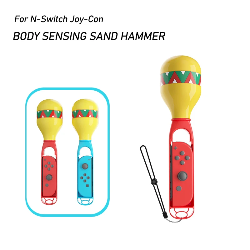 

2Pcs/Box Red Blue Somatosensory Game Body Sensing Sand Hammer Fittings Controller Grip For NS Joy-con Switch/Oled Accessories