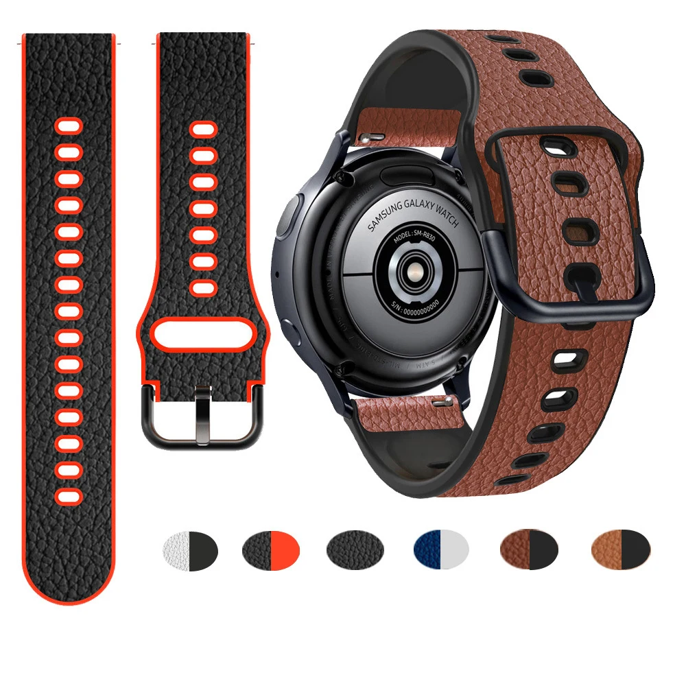 

Ремешок для часов из ТПУ, патч-кожи, силиконовый ремешок для samsung active/watch3/samsung s3/Huawei GT2/ 20 мм, 22 мм, ремешок для часов UTHAI P102
