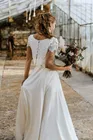 Женское свадебное платье It's yiiya, белое кружевное платье из двух предметов с коротким рукавом и круглым вырезом на лето 2021