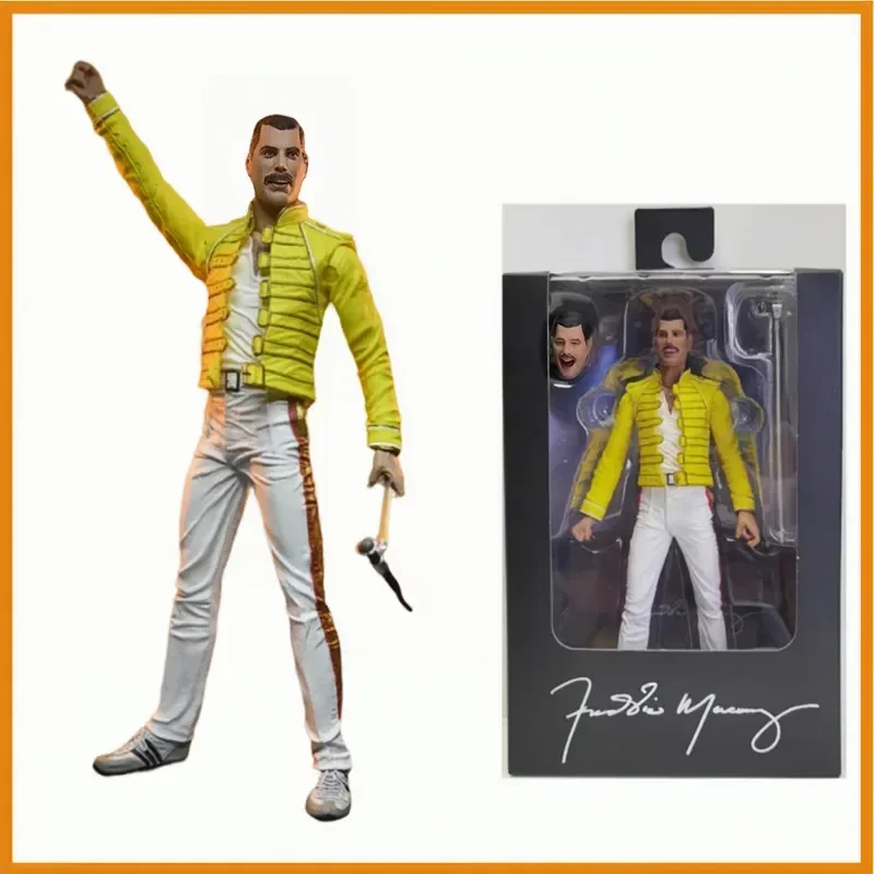 

Original Live At Wembley Stadium Queen Freddie Mercury Action Figure Collection Model Gift Movable Toys Doll Models