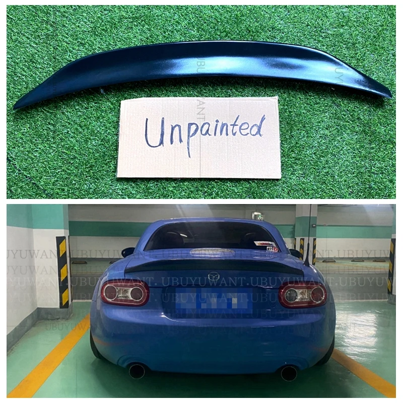 

Задний спойлер из углеродного волокна для MX5 NC NCEC Roster Miata EPA Тип 3 2009-2015, задний спойлер багажника, заднее крыло багажника (только жесткий верх ...