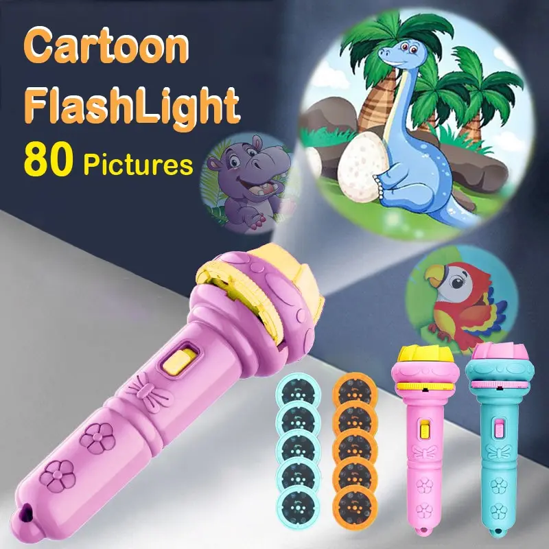

Children's Early Education Toys Flashlight Cartoon Educational Projector Toy Birthday Christmas Gift Cognitive Children's Toys