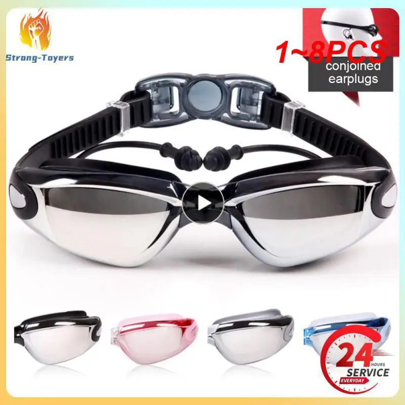 

1 ~ 8 шт. Новые Профессиональные противотуманные мужские и женские очки для плавания, водонепроницаемые регулируемые силиконовые очки для плавания