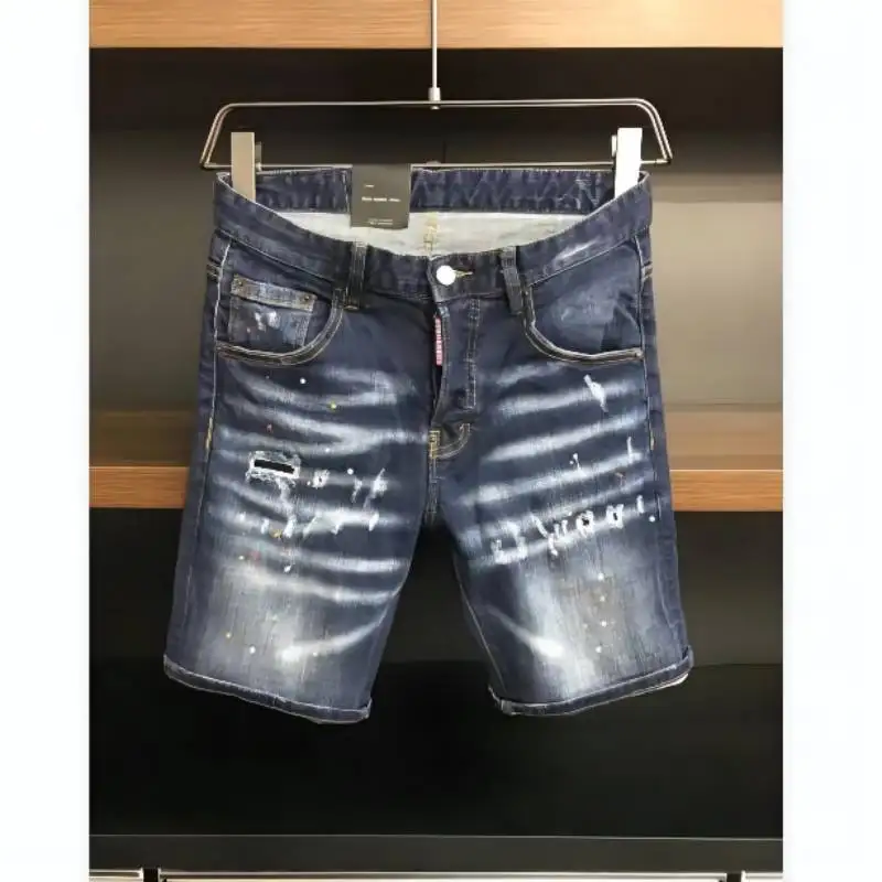 

Dsquared2 Summer Letter Print Short Jeans Fashion Casual Slim High Quality Denim Shorts Clothing 9813-1#