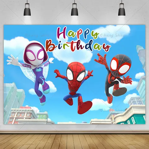 Фон для фотосъемки MINISO Spiderman и его друзья