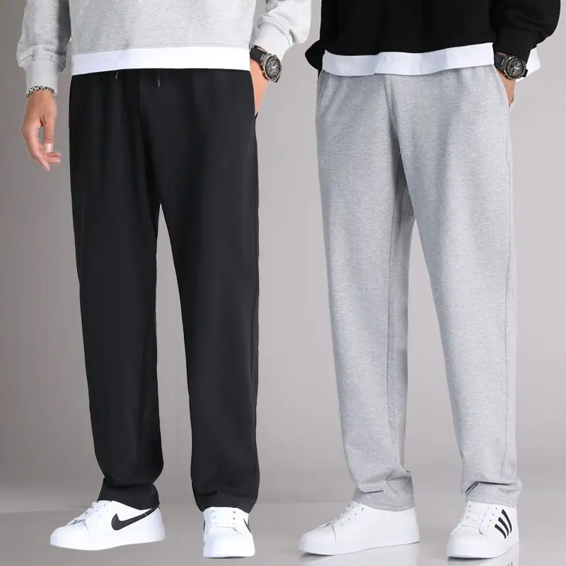 

Men's Solid Color Spring Autumn Straight Trousers High Street Loose Casual Pants 2023 Fashion Men Sweatpants Clothing B92