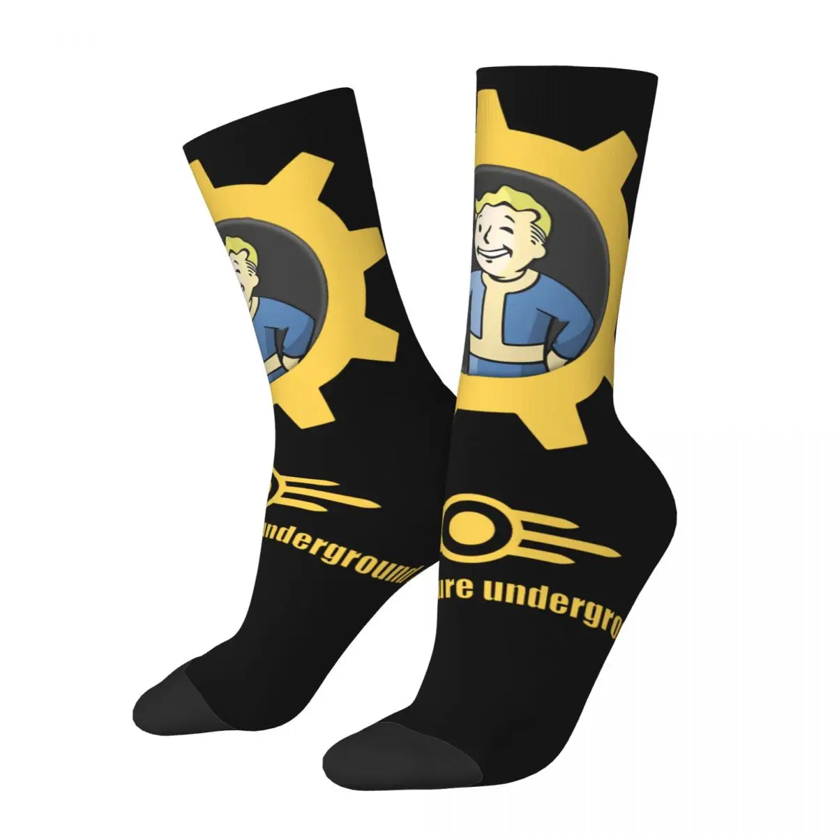 

Hip Hop Retro Fallout Vault-Tec Better Future Crazy Men's Compression Socks Unisex Fallout Vault Dweller Game Street Crew Sock
