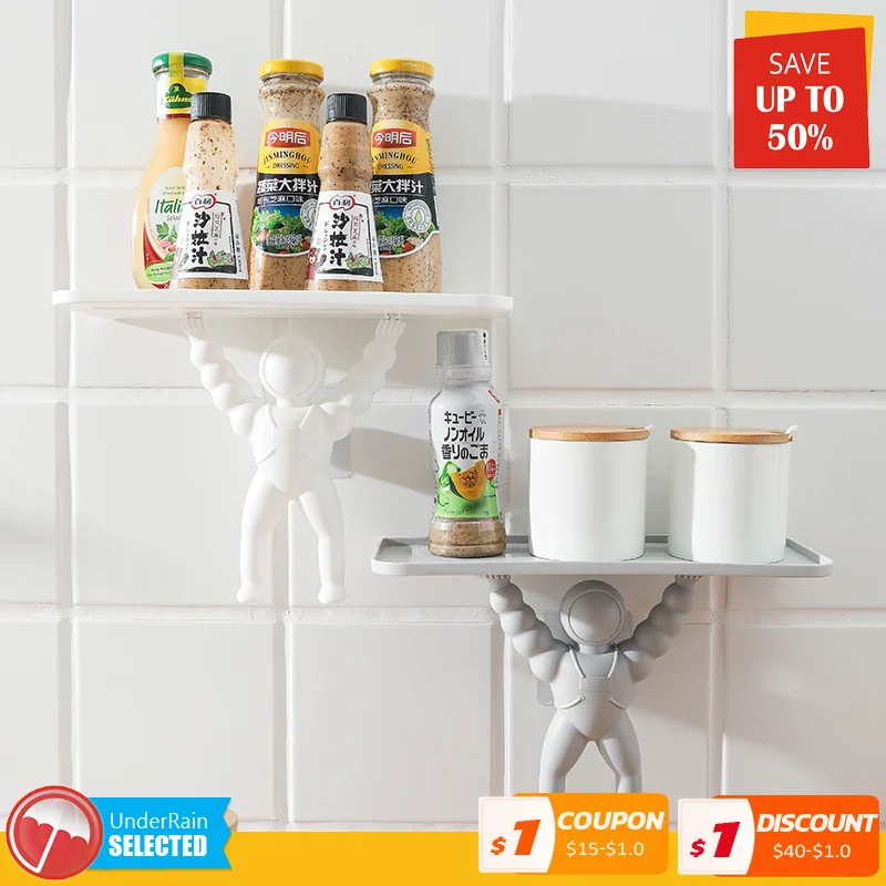 

Настенные полки для ванной комнаты с изображением астронавта