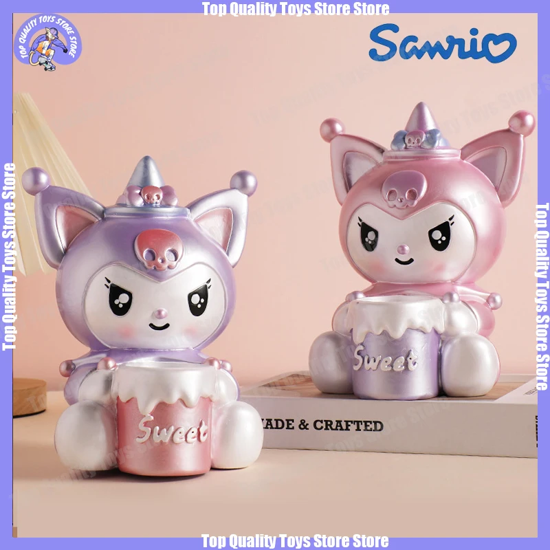 

Sanrio Kawaii Kuromi Piggy Bank Anime Piggy Bank Multi-Function Home Furnishing Cute Pen Pot Toys Children Kawaii Gift