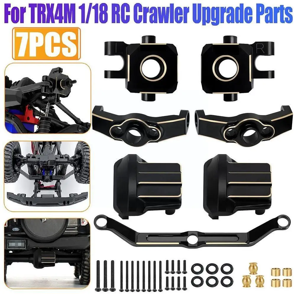 

7 в 1 для 1/18 для Trx4m обновленная модель автомобиля на радиоуправлении, латунная оплетка рулевого управления, защитные детали, сменный автомобиль Pa G8j2