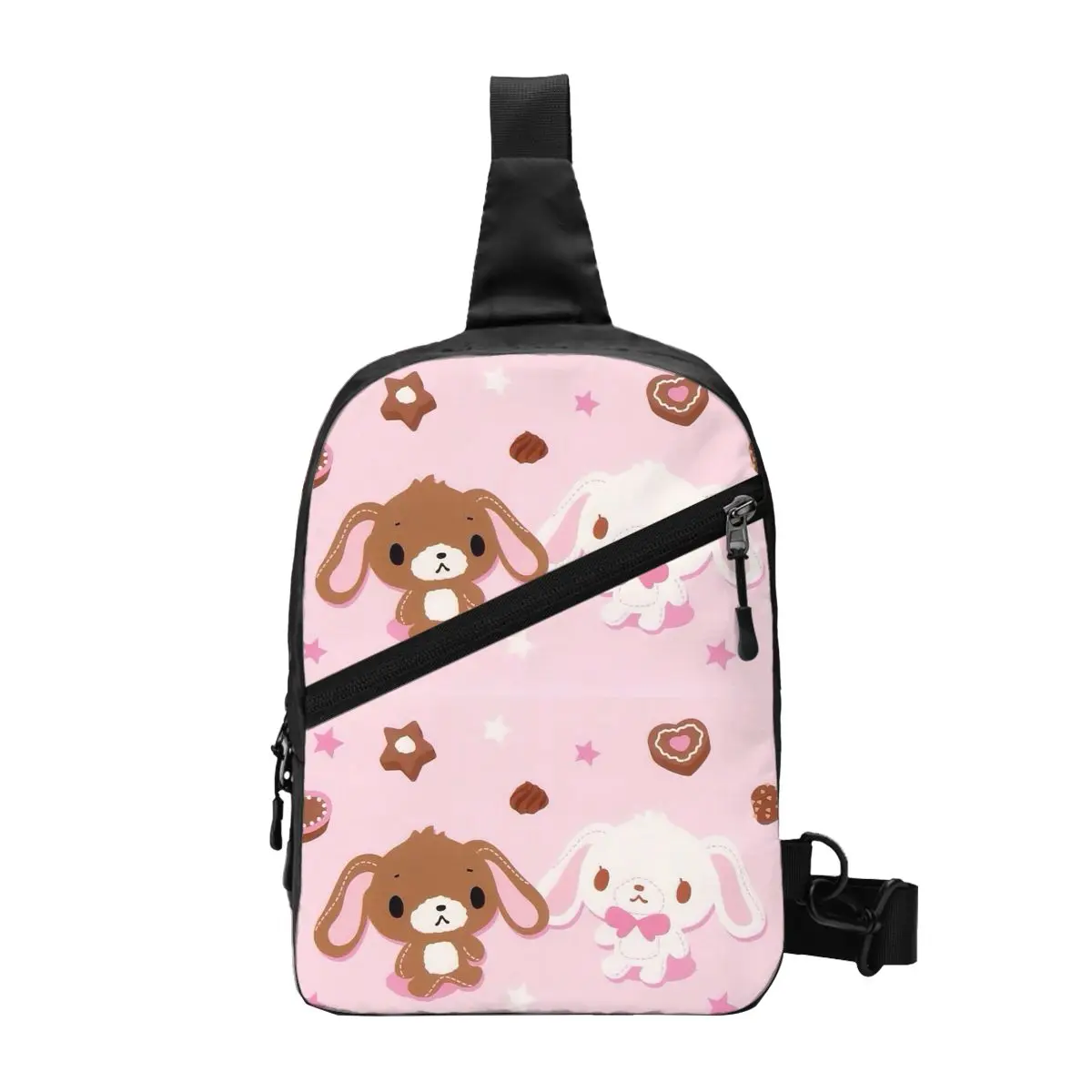 Sugarbunnies Chest Bag Men Sling Crossbody Backpack Travel Hiking Daypack Shoulder