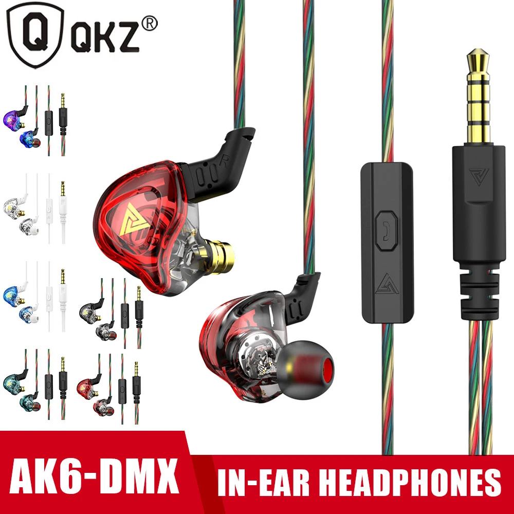 

Original QKZ AK6 DMX Copper Driver HiFi Wired Earphone Sport Running Headphones Bass Stereo Headset Music Earbuds Fone De Ouvido