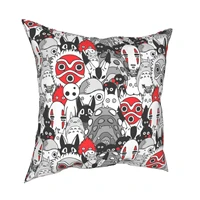 miyazaki hayao totoro princess mononoke pillowcase printed fabric cushion cover decoration throw pillow case cover home 18