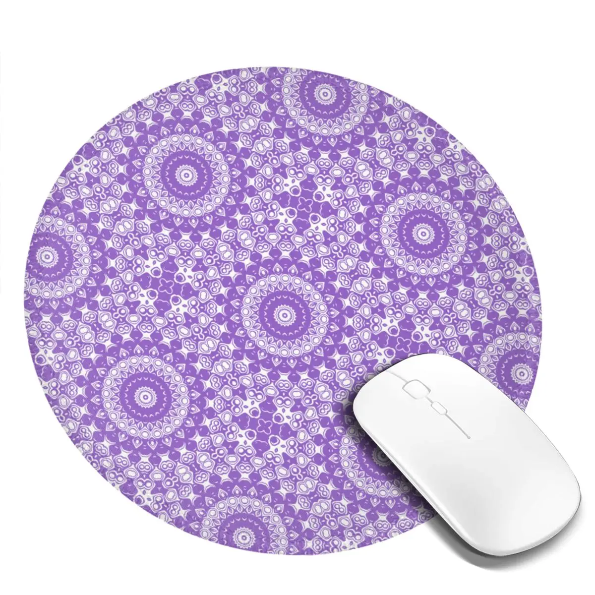 

Amethyst Lavender Mandala Mouse Pad Purple And White Print Teal Floral Rubber Office Mousepad Anti Fatigue Cheap Print Mouse Mat