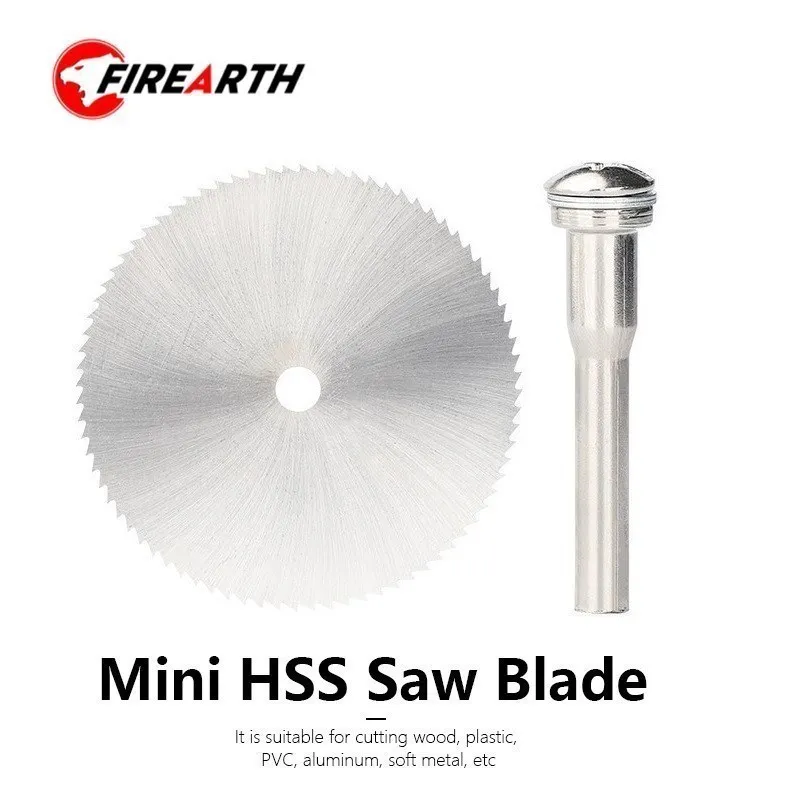 

Firearth Mini Circular Saw Blade With 6mm Shank for Wood/PVC HSS Steel Saw Blade Fit on Dremel Electric Power Tools