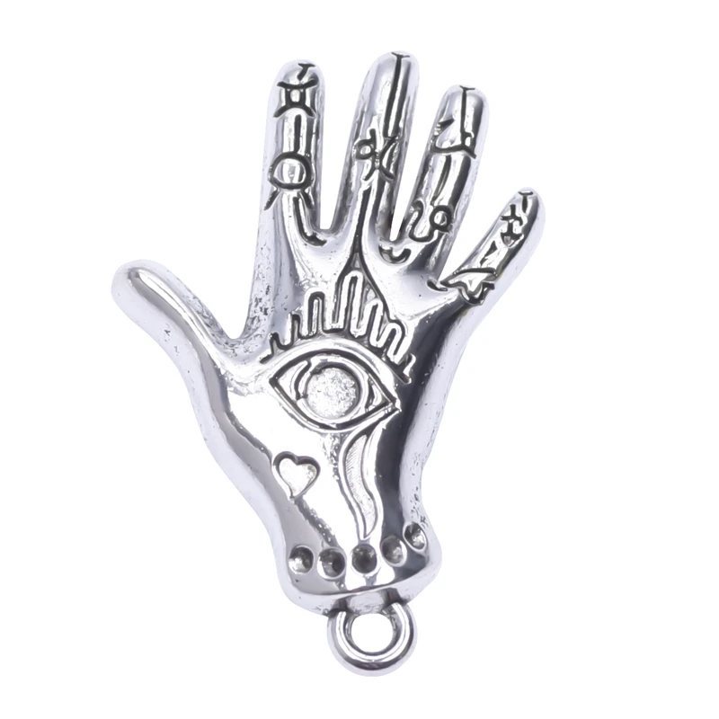 

10pcs/Lot Cool Silver Color Demon Eye Hand Charms Alloy Pendant For Necklace Earrings Bracelet Jewelry Making Diy Accessories
