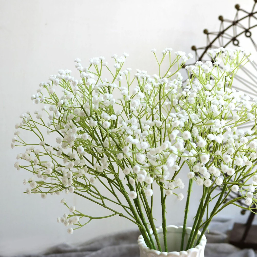 

1pcs Artificial Fake Silk Gypsophila Flower Wedding Bouquet Decor Marriage For Home Wedding Decorations Fake Flower
