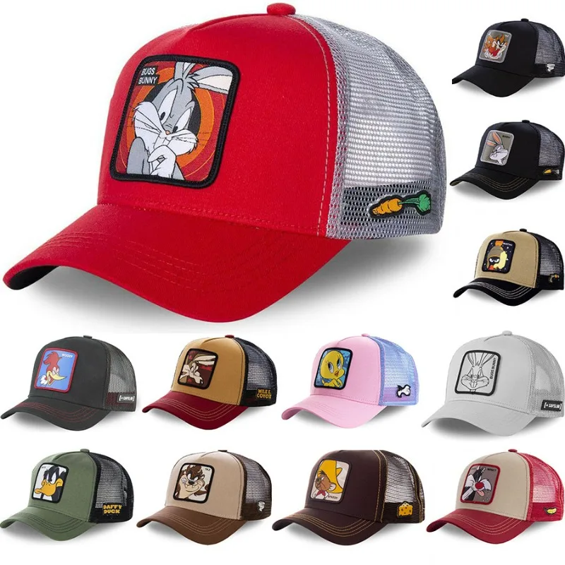 

2023 Anime Cartoon Hat Bugs Bunny Jerry mouse baseball cap cartoon summer net sunshade Cap cosplay