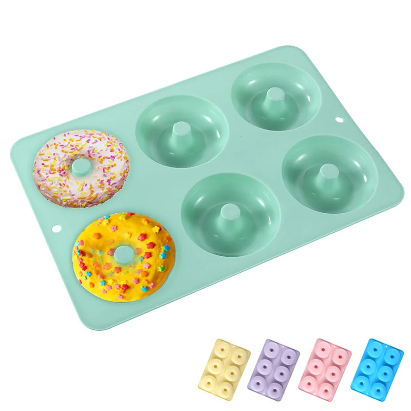 

1PC Silicone Baking Pan for Pastry Donuts Silicon Form Doughnut Mould DIY Cake Chocolate Bagels Dessert Bakery High Tools