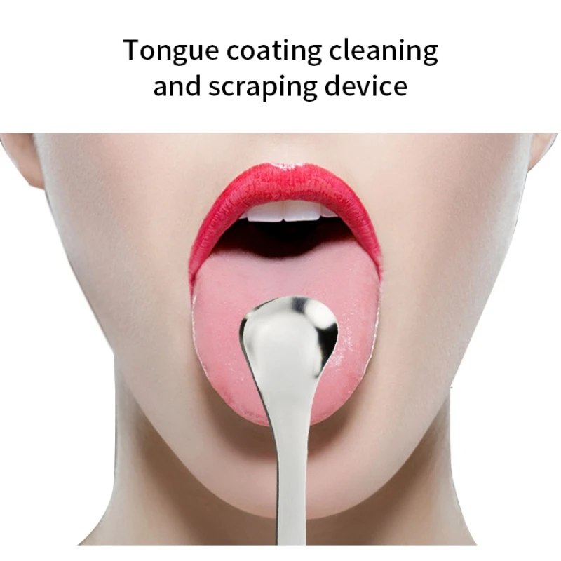 

1 Pcs Tongue Scraper Stainless Steel Tongue Cleaner Bad Breath Removal Oral Care Tools