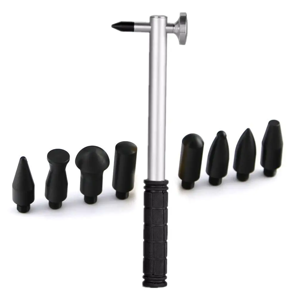 

Car Multi-head Repair Hammer Ergonomic Design Pointed Flat Round Head Aluminum Alloy Dent Repair Tools